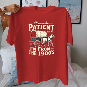 เสื้อยืดผู้หญิงผ้าฝ้ายแท้คลุมด้วยผ้าคอตตอนแท้ดีไซน์วินเทจยุค1900S ใส่สบาย - Product Image 3