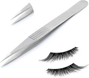 Pince à cils en acier inoxydable avec logo personnalisé en gros Fourniture privée Outils d'extension de cils d'un fournisseur réputé - Product Image 2