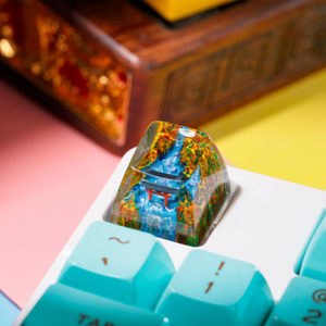 Keycaps Mystiques Anime, Keycaps Artisanaux Personnalisés, Keycaps Anime Mignons, Keycaps Verts, Ensemble de Keycaps, Keycaps en Résine - Product Image 1