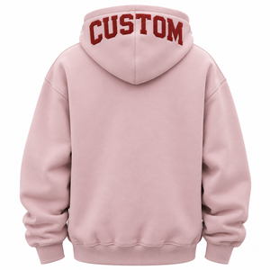 Nueva Sudadera con Capucha Oversize Rosa Unisex de Moda con Estampado de Letras 100% Algodón en la Capucha y el Manga Izquierdo, Estilo Casual - Product Image 4