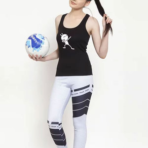 <b>Women</b> <b>Black</b> Racerback <b>Tank</b> <b>Top</b> Solid Scoop Neck Sleeveless Breathable Quick Dry 100% Cotton Yoga <b>Top</b> Front Logo High Street - Product Image 4