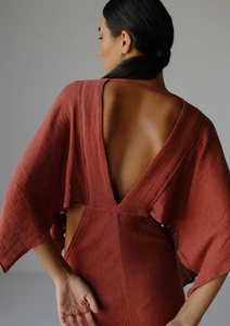 Tenue de plage d'été sans manches en lin et coton pour femme, décontractée, lavable, écologique, taille naturelle - Product Image 5