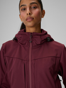 Custom <b>Women's</b> Softshell <b>Jacket</b> Hooded Outdoor Casual Windproof Zip Front Utility Pockets Lightweight Weather Resistant Apparel - Product Image 4