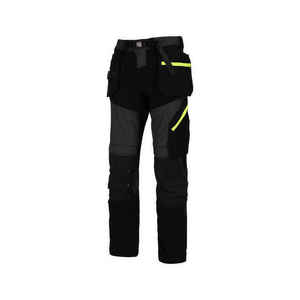 Pantalones de Trabajo para Hombre, Negros y Grises, de Poliéster, Alta Visibilidad, Reflectantes, Certificados CE, con Múltiples Bolsillos, Resistentes a la Abrasión, Uniformes - Product Image 1