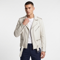 Dumela Nouvelle Veste Bomber en Cuir Gaufré Décontractée pour Homme, Coupe Droite, Bouton Unique, Couleur Unie, Service OEM, Noire, Séchage Rapide, Respirante