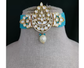 Ensemble ras du cou traditionnel Style indien classique fête de mariage et fiançailles ensemble de bijoux pour femmes accessoires bijoux - Product Image 2