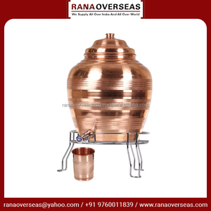 Dispensador de agua de cobre de diseño elegante de calidad superior Tanque de agua de almacenamiento en soporte de acero con vidrio de cobre a precio de mercado - Product Image 3