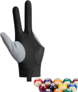 Growsport Professional Polyester Billiard Gloves Thin Half-Finger Breathable Anti-Slip UV Protection <b>Hook</b> & Loop Closure - Product Image 5