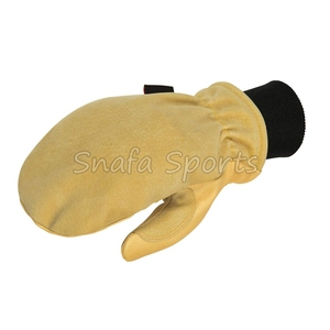 New Leather Ski <b>Gloves</b> Multifunctional Durable and Comfortable Detachable Fingers Winter <b>Warm</b> Mitten for Outdoor Snowboarding - Product Image 2