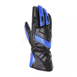 Lightweight Durable Comfortable Leather Motorbike <b>Gloves</b> Hand Grips <b>Touchscreen</b> Compatible Breathable Fabric Hook Loop Closure - Product Image 3