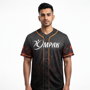 Maillot de baseball classique respirant à manches courtes grande taille avec impression par transfert thermique pour équipes sportives et usage quotidien - Product Image 1