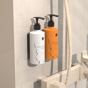 AOLQ all'ingrosso ABS Non-foratura a parete Dispenser di sapone staffa per <span class=keywords><strong>Shampoo</strong></span> Gel <span class=keywords><strong>doccia</strong></span> B staffa Hotel <span class=keywords><strong>porta</strong></span> bottiglia - Product Image 5