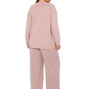 Conjunto de Sudadera Oversize y Pantalones Anchos para Mujer, Chándal Casual de 2 Piezas, Venta al por Mayor, Proveedor OEM - Product Image 3