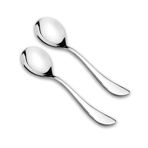 Cuchara chapada en plata de nuevo diseño, juego de servir ensalada con mango plano, cuchara grande con mango largo, ensalada de buffet - Product Image 2