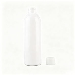 Bouteille ronde en plastique PET blanc de 8 oz, col 24-410 - Product Image 1