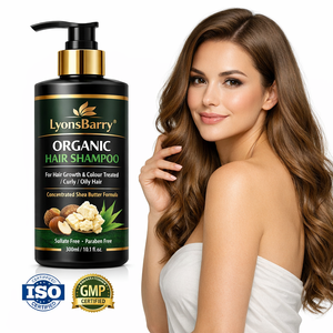 Champú Orgánico para el Crecimiento del Cabello y para Cabello Teñido/Rizado/Olivo, Fórmula Concentrada con Manteca de Karité - Product Image 1