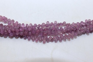 Perles de tourmaline rose naturelle de qualité AAA, forme goutte d'eau, 2,5x3-3,5x5 mm, facettées, taille du trou 0,40 mm, pour la fabrication de bijoux - Product Image 5