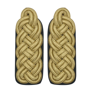 Épaulettes de cérémonie pour fanfare, avec franges et pompons, personnalisables (grade, logo), en coton/laine, ajustement confortable - Product Image 4