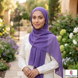 <b>Red</b> Chiffon Square Hijab <b>Scarf</b> Solid Color Casual Spring Summer Wear Skin-Friendly Head Wrap - Product Image 5