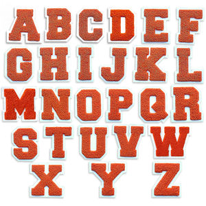 Индивидуальные мягкие нашивки из синели, различные цифры и буквы, вышивка, нашивка с железом на подложке - Product Image 3