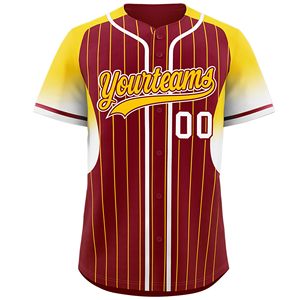 Customize Embroidery Style Shirt Tackle Twill Wholesale Unisex Baseball Jersey 100% Polyester Breathable Quick Dry - Product Image 1