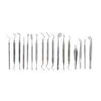 Kit d'instruments manuels de chirurgie parodontale en acier de qualité supérieure, vente en gros, ensemble complet de 24 pièces, incluant curettes dentaires et ciseaux