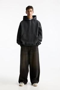 Sudadera con capucha extragrande de peso pesado personalizada para hombre, ropa de calle en blanco, Jersey OEM, proveedor al por mayor - Product Image 4