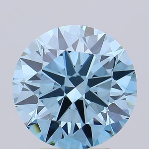 Diamant bleu fantaisie tendance, pierre lâche de 3 carats, taille brillant rond, certifié IGI, cultivé en laboratoire pour bijoux - Product Image 1