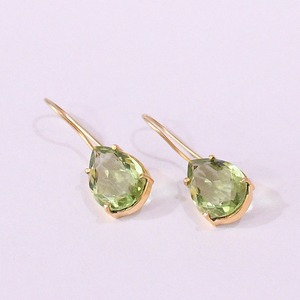 Pendientes Clásicos de Amatista Verde para Mujer, Chapados en Oro de 18K, Corte de Pera, Engaste de Garra, Joyería de Plata para Uso Diario - Product Image 4