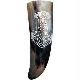 Corne à boire artisanale de haute qualité, style animalier |   Corne à boire en corne de buffle ou d'ovin 100% naturelle, style Viking |   ARTISANAT - Product Image 3