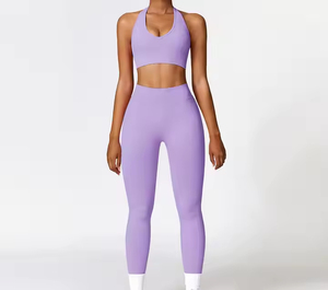 Nuevo Conjunto de Yoga Personalizado para Mujer, Ropa de Yoga para Pilates, Conjunto de Yoga Transpirable de Secado Rápido sin Costuras - Product Image 2