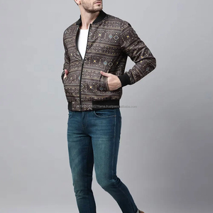 Chaqueta Bomber de Otoño para Hombre, Personalizada OEM, al por Mayor, con Cuello Alto, Impermeable, con Logotipo Frontal - Product Image 5