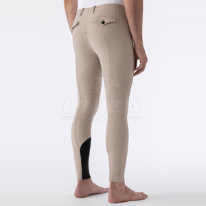 Culotte d'équitation mi-taille pour homme, avec assise intégrale, en Spandex/Polyester extensible quadridirectionnel, pour l'entraînement et le dressage - Product Image 2