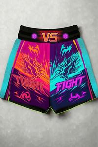 Shorts de boxe respirants en polyester, graphismes par sublimation personnalisés, logo brodé, vêtements d'entraînement, taille personnalisée - Product Image 4