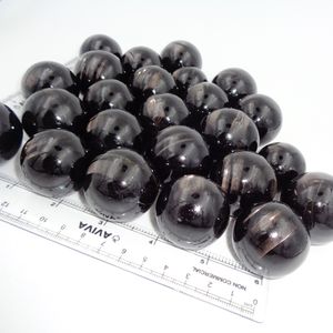Esfera de Cristal de Hipersteno Rayado Natural, Bola de Piedra Preciosa Negra Pulida a Mano, Chakralume HS01, Meditación, Reiki, Energía de Chakras - Product Image 2