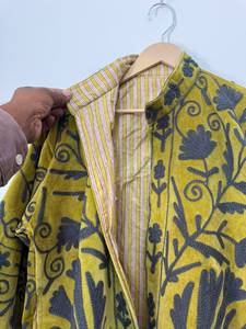Luxury <b>Velvet</b> Knitted Suzani Embroidery <b>Jacket</b> Wholesale | Handmade Bohemian Ethnic <b>Womens</b> Cotton Lightweight Statement - Product Image 2