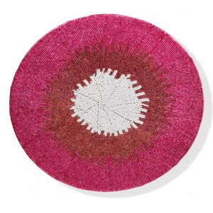 Luxury Seed Beads <b>Beaded</b> Embroidery Dining <b>Placemats</b> Handmade Seed Beads Embroidered Table <b>Placemats</b> Set - Product Image 2