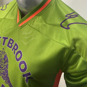 Camiseta de Fútbol de Malla Sublimada Personalizada, Transpirable, de Secado Rápido, Ligera, Cuello en V, Poliéster/Algodón, para Equipos Deportivos Masculinos - Product Image 4