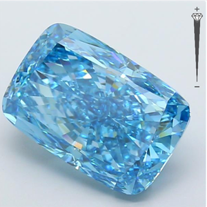 Diamante Cultivado en Laboratorio con Certificación IGI, Corte Cojín Alargado de 9.07 CT, Color Azul Intenso Fantasía, Claridad VVS2, CVD ROYAL 728573396 - Product Image 4
