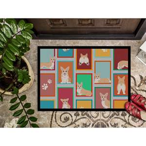 Paillasson Pembroke Corgi intérieur extérieur antidérapant tapis à poils bas 24H X 36W tapis de porte avant lavable pour entrée - Product Image 3