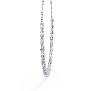 Round Synthetic Lab Diamond <b>Necklace</b> PT950 Platinum Floral Vine Inspired Design for Elegant Women’s Diamond Jewellery - Product Image 2