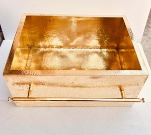 NUEVO PRODUCTO: Lavabo rectangular de cobre martillado hecho a mano para cocina y baño con barra para toallas, lavabo de encimera para baño. - Product Image 6
