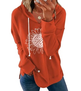 Nouveau design de sweat à capuche pour femme, 100 % coton, manches longues, col en bateau, imprimé, confortable, pour l'hiver, fabriqué au Bangladesh - Product Image 2
