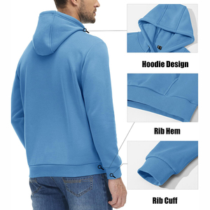 Reasonable price <b>Lightweight</b> <b>hoodie</b> for men casual pullover hooded sweatshirt soft breathable material for daily use and travel - Product Image 5