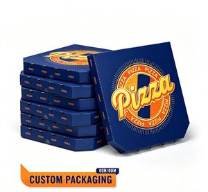 Caja de Pizza Corrugada Personalizada al por Mayor, Caja de Embalaje para Pizza para Llevar de Grado Alimenticio OEM - Product Image 1