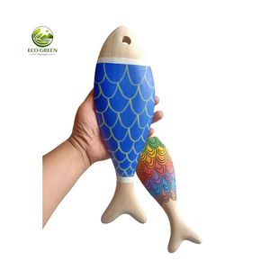 Unfinished Ash Wood Fish Shapes for <b>Painting</b> DIY Craft Activity Color Learning Educational Toy for Preschool Kids Handmade - Product Image 1