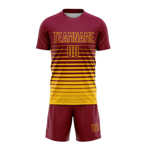 New Arrival Multi Color Printed Soccer Uniform Set Lightweight Fabric Short Sleeve Quick Drying Football Uniform For Team Match - Product Image 2