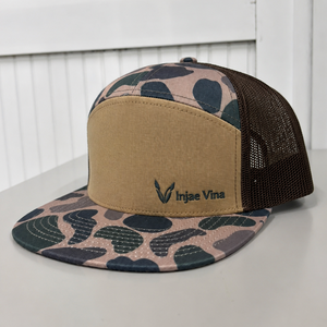 Casquette Trucker Injae Vina Camo en Maille à 6 Panneaux, Snapback Unisexe, Décontractée, d'Été, avec Logo Brodé, Ajustable - Product Image 2