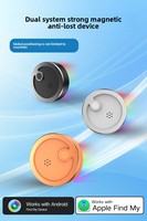 Localisateur d'objets magnétique à double système avec aimant intégré pour fixation ou suspension, traceur anti-perte pour bagages, portefeuilles et clés