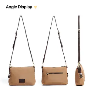 กระเป๋าไนลอนน้ำหนักเบาพร้อมสายปรับได้ ดีไซน์เรียบง่ายหรูหรา ความจุขนาดใหญ่ ซิปกันน้ำ ปิดด้วยเชือกรูด - Product Image 6